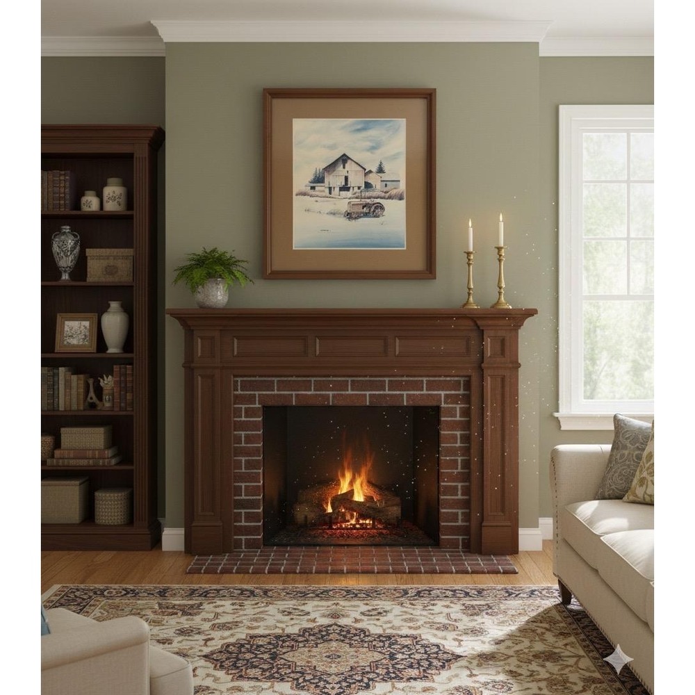 Vintage 1980 C.E. Phelps Rustic Farm Scene, Barn Framed Print Signed